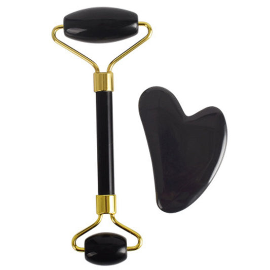 ZenRoll™ – Rouleau Visage en Pierre Naturelle Noire